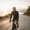 Men's Sleeveless Cycling Gilet Full-Length Zip High Collar Quilted Sections Elastic Hem Polyester 7