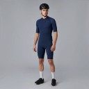 Men's Short Sleeve Cycling Jersey Full Length Zip Fitted Cut Raglan Sleeves Nylon and Elastane 9