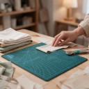 Sæt med A4 skæremåtte 30 x 22 cm med hobbykniv og dobbeltklæbende tape, 3 mm PVC mørkegrøn til papir og modelbyggeri 5