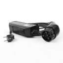 Tragbare Ladestation für Elektroautos Typ 2 Stecker Schuko 3,6 kW 6 bis 16 A Kabel 5 m LCD-Display IP66 Schwarz Für normale Steckdose 1