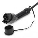 Tragbare Ladestation für Elektroautos Typ 2 Stecker Schuko 3,6 kW 6 bis 16 A Kabel 5 m LCD-Display IP66 Schwarz Für normale Steckdose 3
