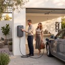 Tragbare Ladestation für Elektrofahrzeuge Typ 2 7,4 kW 32 A 1-phasig Kabel 5 m Geplantes Laden Wasserdicht IP65 CEE-Stecker Schwarz 2