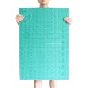 Skæremåtte A1 90 x 60 cm dobbeltrettet selvhelende i PVC med en tykkelse på 3 mm grøn med gitter og skabeloner til arbejde med læder og papir 4