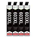 Černé inkoustové kazety 603XL Pro Epson Expression Home XP-2100 XP-3100 XP-4100 Sada 4 ks 14 ml Barvivový inkoust Na dokumenty 1