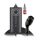 Tragbare Ladestation für Elektrofahrzeuge Typ 2 11 kW 16 A 3-phasig Kabel 5 m Geplantes Laden Wasserdicht IP65 CEE Stecker Schwarz 1