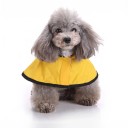 Dog Raincoat with Hood Reflective Stripes Adjustable Belly Strap Waterproof and Windproof Yellow for Small and Medium Dogs 5