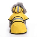 Dog Raincoat with Hood Reflective Stripes Adjustable Belly Strap Waterproof and Windproof Yellow for Small and Medium Dogs 8