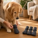 Sokker til hunde skridsikre med beskyttelse af poter 4 stk Størrelse XXXL Sål 8,6 x 7,4 cm Længde 20 cm Med velcro 7