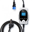 Tragbare Ladestation für Elektrofahrzeuge Typ 2 7 kW 32 A 1-phasig WiFi-App Kabel 5 m CEE-Stecker IP66 Schwarz-weiß Wandmontage möglich 1