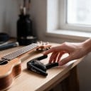 Kapodastre til ukulele Guitto GGC-07 9,5 x 7,3 x 1,5 cm hurtigspændingsfjedermekanisme i zinklegering med silikonepude 6