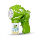 Pistola eléctrica de burbujas Dinosaurio 6 orificios y luces LED 13,8 x 6,8 x 16,1 cm Funciona con baterías AA Para niños a partir de 3 años 3