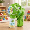 Pistola eléctrica de burbujas Dinosaurio 6 orificios y luces LED 13,8 x 6,8 x 16,1 cm Funciona con baterías AA Para niños a partir de 3 años 8