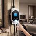 Tragbare Ladestation für Elektrofahrzeuge Typ 2 22 kW 32 A 3-phasig WiFi-App Kabel 5 m CEE-Stecker IP66 Schwarz-Weiß Wandmontage möglich 2
