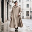 Dlouhá nepromokavá pláštěnka pončo s rukávy a kapucí s kšiltem z tkaniny Oxford 300D univerzální velikost unisex 2