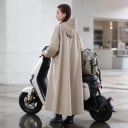 Dlouhá nepromokavá pláštěnka pončo s rukávy a kapucí s kšiltem z tkaniny Oxford 300D univerzální velikost unisex 4