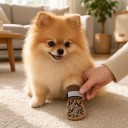 Sokker til hunde skridsikre med beskyttelse af poter 4 stk Størrelse S Længde 13,7 cm Bredde på pote 5,3 cm Silikone og refleksbånd Brun 6