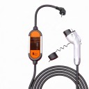 Tragbare Ladestation für Elektrofahrzeuge Typ 1 J1772 3,5 kW 8 bis 16 A Schuko-Stecker 110 bis 240 V Kabel 3,5 m Orange-Schwarz Für Steckdose 1