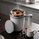 Cana autoamestecătoare 8,5 x 14,8 cm pentru 400 ml din oțel inoxidabil cu afișaj de temperatură și încărcare magnetică pentru cafea și lapte 5