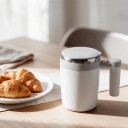 Cana autoamestecătoare 8,5 x 14,8 cm pentru 400 ml din oțel inoxidabil cu afișaj de temperatură și încărcare magnetică pentru cafea și lapte 6