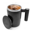 Cana autoamestecătoare 8,5 x 14,8 cm pentru 400 ml din oțel inoxidabil cu afișaj de temperatură și încărcare magnetică pentru cafea și lapte 8