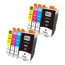 Inkoustové kazety 903XL Pro HP OfficeJet Pro 6950 6960 6970 6975 6978 Sada 8 ks 2x Černá 55 ml a 2x Modrá magenta i žlutá 15 ml 1