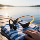 Hovedtelefoner med knogleledning og lysende LED-bånd 32 GB MP3-afspiller Bluetooth 6.0 vandtæt IPX8 lavet af ABS og silikone til svømning og løb 6