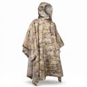 Maskáčové pončo pláštěnka s kapucí šířka 140 cm polyester s PU vrstvou skládací s úložným vakem pro turistiku unisex 7