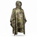 Maskáčové pončo pláštěnka s kapucí šířka 140 cm polyester s PU vrstvou skládací s úložným vakem pro turistiku unisex 8