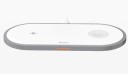 Trådlös laddningsplatta 2i1 för telefon och Apple Watch Total effekt 10 W USB-C-kontakt Material ABS och PC Vit 1