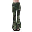 Pantalons camouflés pour femmes évasés 1