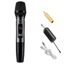 Trådlös handmikrofon med mottagare Kondensator med omnidirektionell karaktär Frekvensområde 40 Hz till 18 kHz Adapter jack 3,5 mm 2