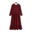 Vestido midi de mujer con volantes 1