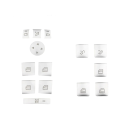 14 x autocolante pentru butoane pentru Mercedes Benz ABC Class W204 W212 GLA GLK CLA GL ML GLE, crom perlat, argintiu 2