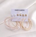 Boucles d'oreilles pour femmes 6 paires 7