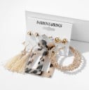 Boucles d'oreilles pour femmes 6 paires 8