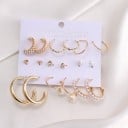 Boucles d'oreilles pour femmes 6 paires 10