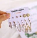 Boucles d'oreilles pour femmes 6 paires 17