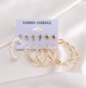Boucles d'oreilles pour femmes 6 paires 19