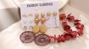 Boucles d'oreilles pour femmes 6 paires 24