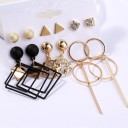 Boucles d'oreilles pour femmes 6 paires H854 2