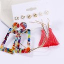Boucles d'oreilles pour femmes 6 paires H854 7