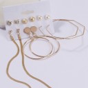 Boucles d'oreilles pour femmes 6 paires H854 8