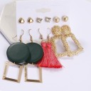 Boucles d'oreilles pour femmes 6 paires H854 10