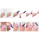 144 Piece French Nail Set for Hands and Feet Square Shape Glossy Acrylic Artificial Nails 12 Sizes Complete Manicure and Pedicure 8