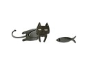 Kvinnors örhängen katt och fisk 2 st 1