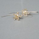 Boucles d'oreilles pour femmes avec des fleurs 4