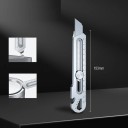 15.3 cm Multifunctional Folding Knife Metal Body Cutting Screw and Lid Opening Ruler Black Work Knife Precise Blade Adjustment 7