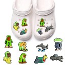 15 ks dekorace na crocsy internetové brainrot postavičky PVC sada ozdob do nazouvací obuvi doplňky do otvorů bot 2