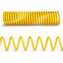 15 m Spiral Garden Water Hose with High-Pressure Gun Set with Quick Couplings and Tap Adapters Yellow for Car Washing and Watering 4