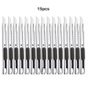 15 Stück einziehbares Schneidemesser aus Edelstahl, Hobbymesser, tragbares Abbrechmesser, Bastelmesser für Karton, Papier, Heimwerken 1